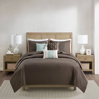 Leona Paisley Quilted Coverlet Set - 6pc 5 Leona Paisley Quilted Coverlet Set - 6pc - Image 5