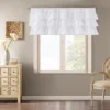 50"x18" Ariana Oversized Ruffle Window Valance White - Madison Park