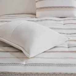 Madison Park 5pc Cove Clipped Jacquard Comforter Set White/Assorted Beiges -Furniture Promotion Shop GUEST ac9a3a26 2761 4a94 aa0e ba22c6213b23