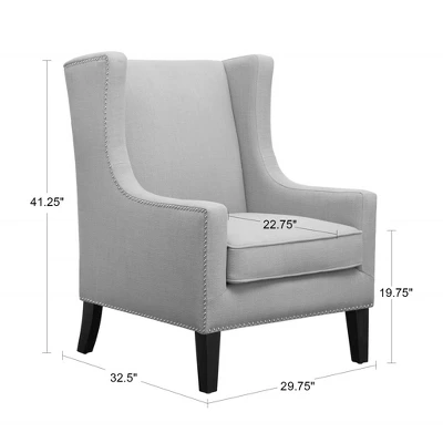Colette Wing Chair Linen 5 Colette Wing Chair Linen - Image 5