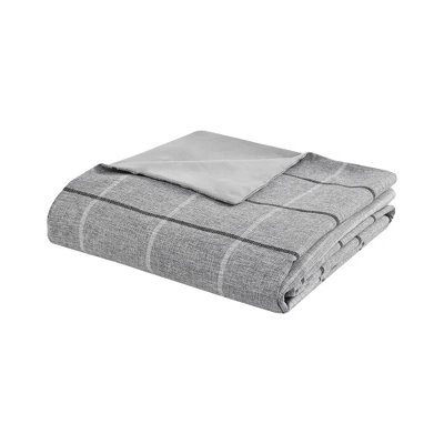 Madison Park 3pc King/California King Oakdale Faux Linen Jacquard Duvet Cover Set Gray 10 Madison Park 3pc King/California King Oakdale Faux Linen Jacquard Duvet Cover Set Gray - Image 10