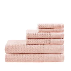 6pc Spa Waffle Jacquard Cotton Bath Towel Set -Furniture Promotion Shop GUEST af2e015f 2cc0 4bef 9376 d73ddc03b5de