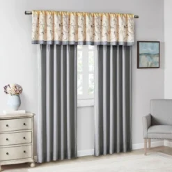 1pc 50"x84" Room Darkening Monroe Embroidered Curtain Panel Yellow - Madison Park -Furniture Promotion Shop GUEST b0c8882c c819 40c0 a59d e3287a618ab8