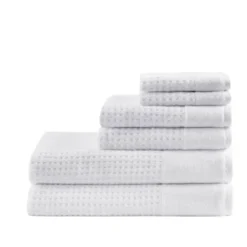 6pc Spa Waffle Jacquard Cotton Bath Towel Set -Furniture Promotion Shop GUEST b3ff3508 da94 4140 9e03 35cbf1f6d6d8