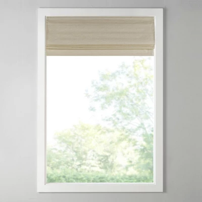 Aberdeen Printed Faux Silk Room Darkening Cordless Roman Blinds And Shade Taupe 9 Aberdeen Printed Faux Silk Room Darkening Cordless Roman Blinds And Shade Taupe - Image 9