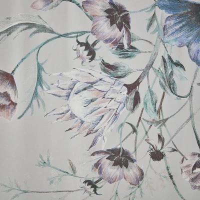 Maddy Printed Cotton Shower Curtain Blue - Madison Park 2 Maddy Printed Cotton Shower Curtain Blue - Madison Park - Image 2