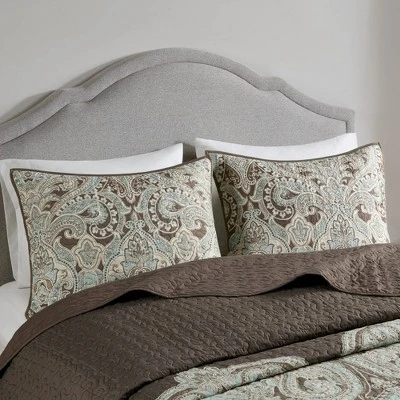 Leona Paisley Quilted Coverlet Set - 6pc 7 Leona Paisley Quilted Coverlet Set - 6pc - Image 7