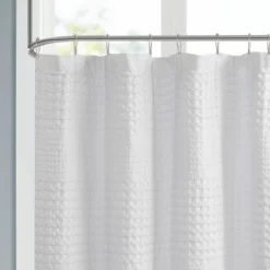 72"x72" Orinn Super Waffle Textured Shower Curtain White -Furniture Promotion Shop GUEST c16d26e5 0ae1 48a4 87f6 b10f7f4e8e2f