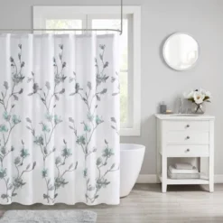 Anise Floral Printed Burnout Shower Curtain -Furniture Promotion Shop GUEST c7de919b f27c 4c10 aedb fd41fee75992