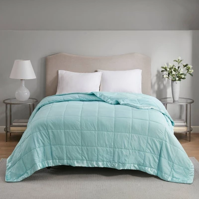 Parkman Oversized Down Alternative Blanket With Satin Trim 2 Parkman Oversized Down Alternative Blanket With Satin Trim - Image 2