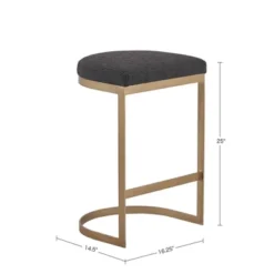 Eugene Counter Height Barstool Charcoal/Antique Gold - Madison Park -Furniture Promotion Shop GUEST d48768f2 7d41 433c b3cf db49a2534181