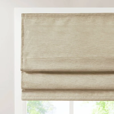 Aberdeen Printed Faux Silk Room Darkening Cordless Roman Blinds And Shade Taupe 3 Aberdeen Printed Faux Silk Room Darkening Cordless Roman Blinds And Shade Taupe - Image 3