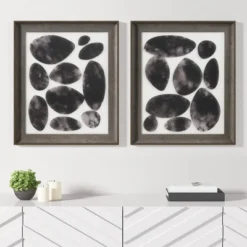 2pc Skipping Stones Geo UV Printed Shadowbox Wall Art Set Black - Madison Park -Furniture Promotion Shop GUEST db6df507 4685 4796 8504 320f03334ef1