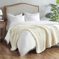 50"x60" Chunky Double Knit Handmade Throw Blanket - Madison Park -Furniture Promotion Shop GUEST e1e097a1 e2bd 4a25 a2ff d8e6eef0a305