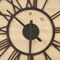23.6" Mason Wood Wall Clock Natural/Black - Madison Park -Furniture Promotion Shop GUEST e3e94bef 0765 4cb6 83f1 4d6a780276a3