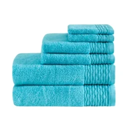 6pc Curv Jacquard Wavy Cotton Towel Set -Furniture Promotion Shop GUEST e487f519 d98d 4ac7 8975 87fd23e99f6a
