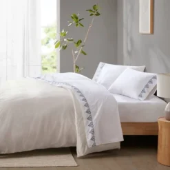 Madison Park 4pc Embroidered Microfiber Sheet Set -Furniture Promotion Shop GUEST eb748688 6b85 4f86 99e0 fc5d890d1635