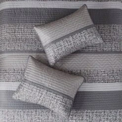 6pc Harmony Jacquard Reversible Quilt Set Gray/Taupe - Madison Park -Furniture Promotion Shop GUEST ee28c5f8 6783 4b7e b948 1abb4fccc254