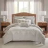 Madison Park Barely There Comforter Set Light Gray/White