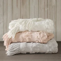 60"x50" Mila Cotton Tufted Throw Blanket -Furniture Promotion Shop GUEST f3754091 9b9c 45de a30c 57a634c714fe