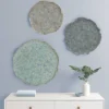 Set Of 3 Jax Iron Painted Wall Decor Blue