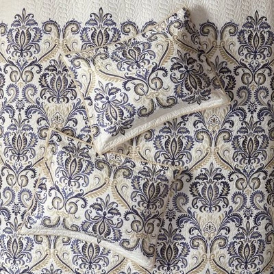 6pc Cascade Reversible Quilted Coverlet Set Blue - Madison Park 4 6pc Cascade Reversible Quilted Coverlet Set Blue - Madison Park - Image 4