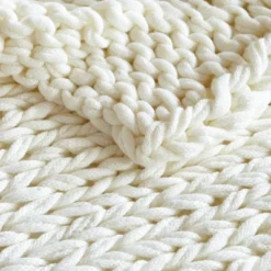 50"x60" Chunky Double Knit Handmade Throw Blanket - Madison Park -Furniture Promotion Shop GUEST f851feb1 9cc4 41ca 9bb8 ae63d96e5265