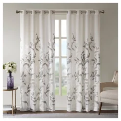 84"x50" Rosalie Burnout Printed Light Filtering Curtain Panel -Furniture Promotion Shop GUEST f95c14e0 1265 4cf4 b6a8 5d7699759490