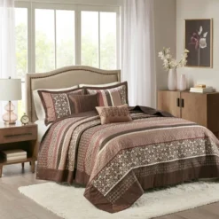 Madison Park 5pc Cambridge Reversible Jacquard Bedspread Set