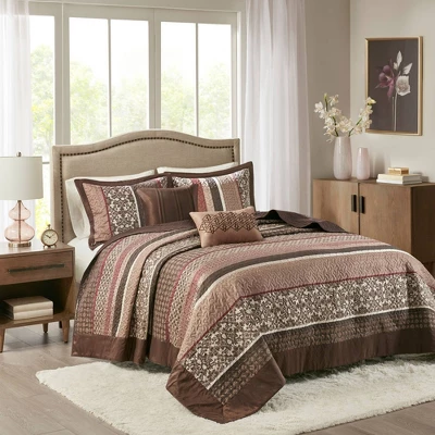 Madison Park 5pc Cambridge Reversible Jacquard Bedspread Set 1 Madison Park 5pc Cambridge Reversible Jacquard Bedspread Set