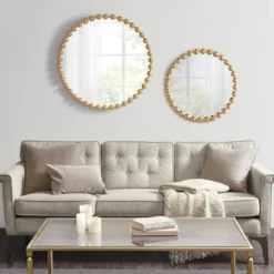 36" Dia Marlowe Round Decorative Wall Mirror Gold -Furniture Promotion Shop GUEST fdff933c 67fa 49cb 9080 115d78969dcb 1