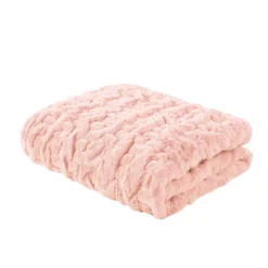 50"x60" Ruched Faux Fur Throw Blanket - Madison Park -Furniture Promotion Shop GUEST fe1eb91a d98d 44c0 8fae 1095725e99be